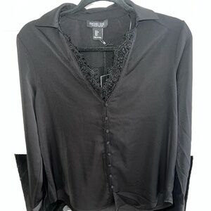 Black Blouse, lace trim